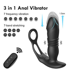 Load image into Gallery viewer, FEALY 7 Vibrations &amp; 7 Thrusts Cock Ring Prostate Massager