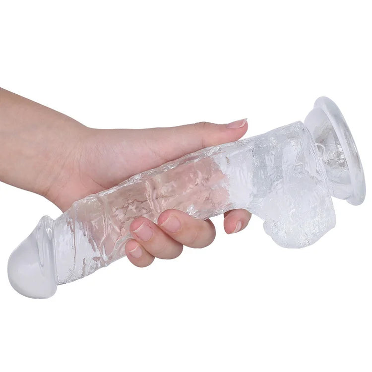 Realistic Transparent Dildo With Sucker