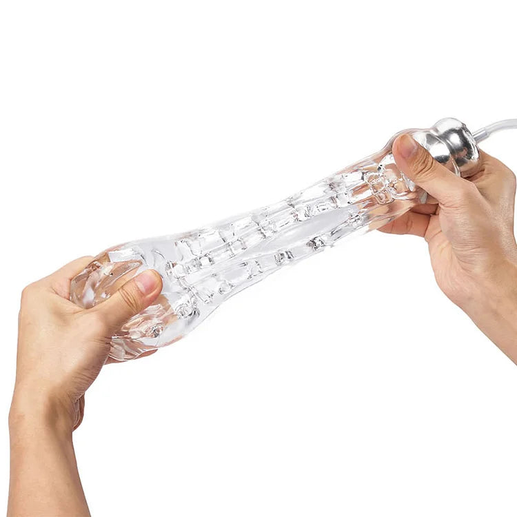 10 Frequencies Transparent Blow Job Vibrating Masturbator