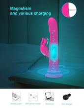 Load image into Gallery viewer, Rain Love Thrusting Strong Shock Rabbit Vibrator With Suction Cup