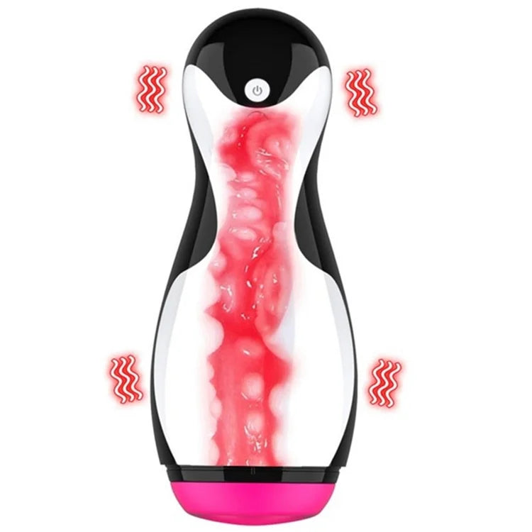 Bowling Deep Throat Intelligent Vibration Vacuum Sucking Voice Aircraft Cup Men's Fun Masturbation Warming Cup