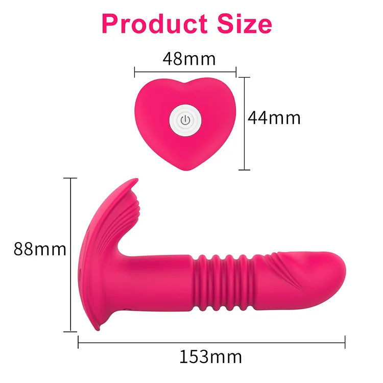 Remote Control Telescopic Dildo Clit Massager G-spot Vaginal Stimulator