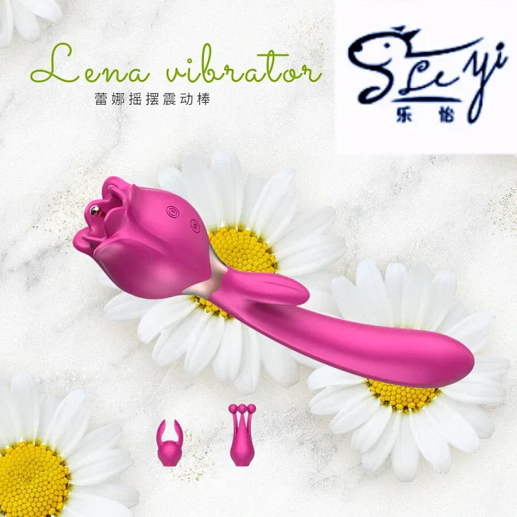 Manting Hualeina Vibrating Stick 10 Frequency Vibration 3 Frequency Swing Dual Vibration Multi-function Sex Toy