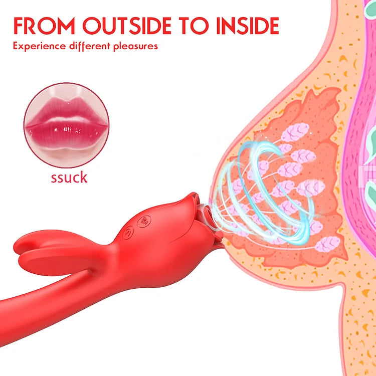 Rose Rabbit Vibrator G Spot Clitoral Stimulator