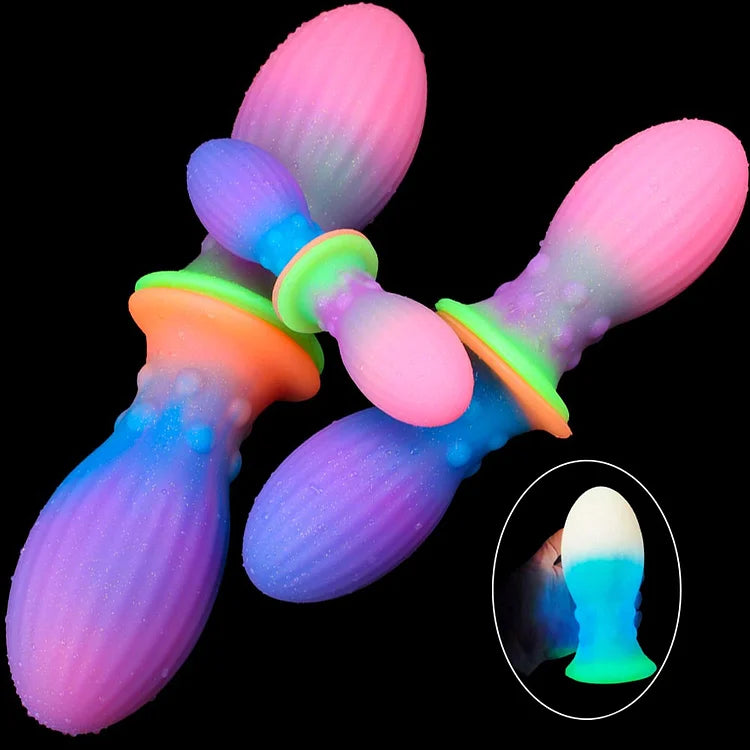 Luminous Huge Anal Plug With Suction Cup