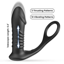 Load image into Gallery viewer, 10 Vibrating Cock Ring Anal Vibrator with Remote Control