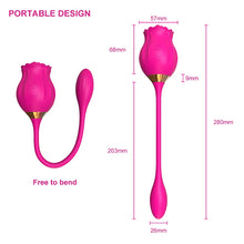 Load image into Gallery viewer, New Rose 2 In 1 Sucking Vibrator With Bud Skipping Egg