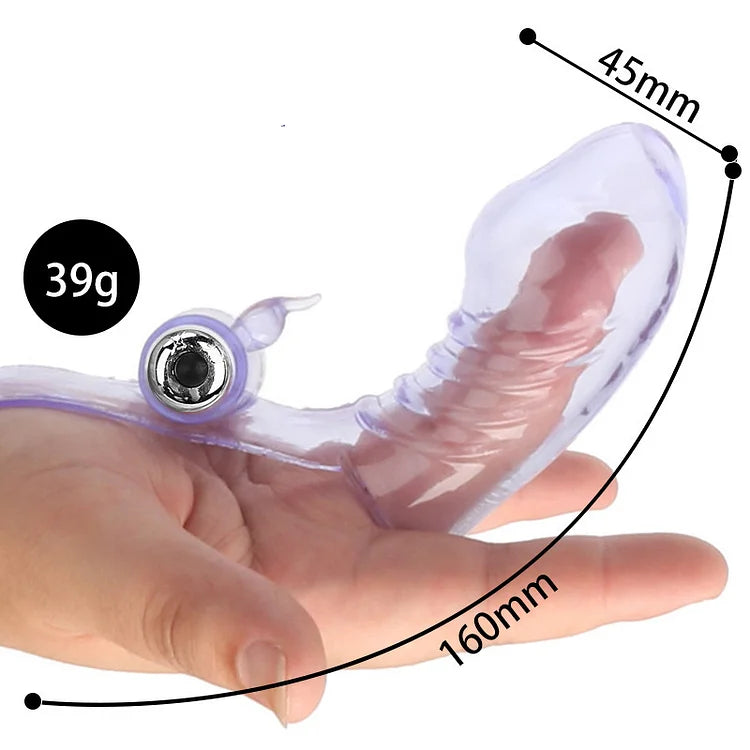 Finger Vibrating Sleeve Sex Toy For Adults