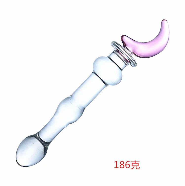 Sex Toy Appliance Stick Adult Female Sex Toy Glass Loving Cat Crescent Five-star Penis Anal Plug