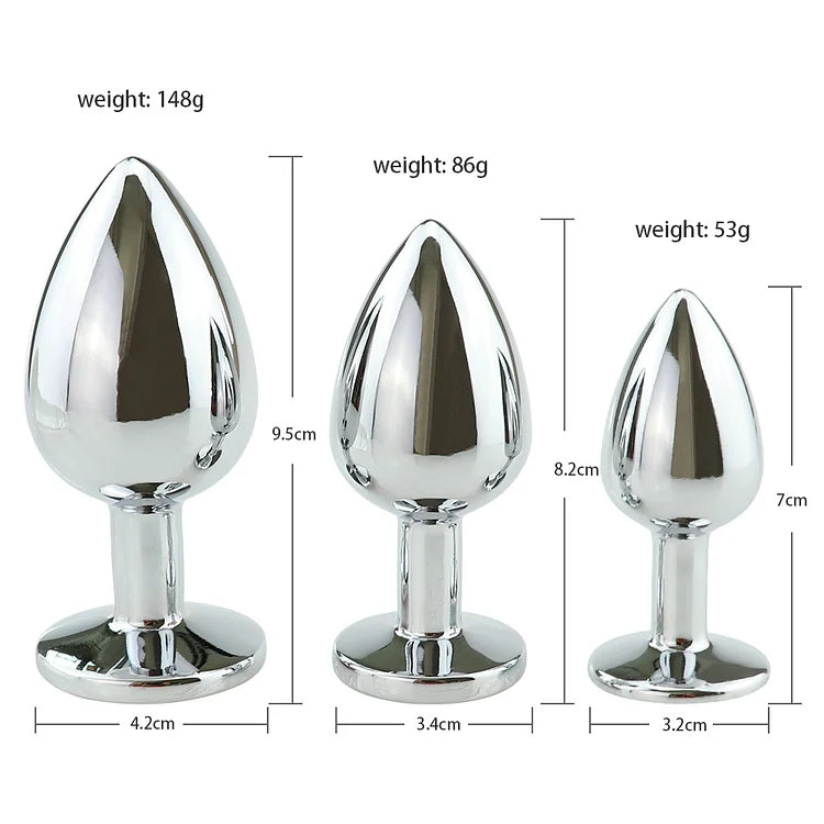 Stainless Steel Anal Butt Plug Fantasy Anal Stimulation Toy