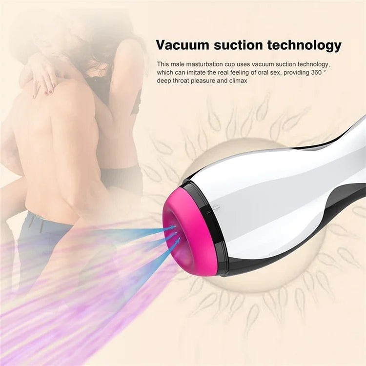 Bowling Deep Throat Intelligent Vibration Vacuum Sucking Voice Aircraft Cup Men's Fun Masturbation Warming Cup