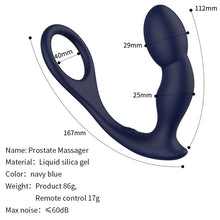 Load image into Gallery viewer, Wholesale Of Adult Products For Sperm-locking Prostate Massager, Charging Remote Control Anal Plug, Silica Gel, Vestibular Masturbation Vibrator