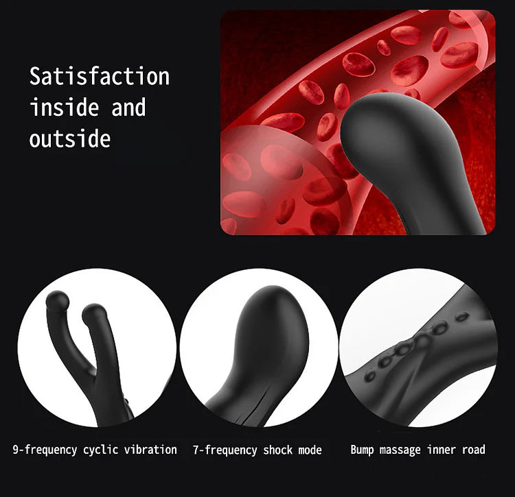 Prostate Massager Rotating Anal Vibrator Male Masturbator Butt Plug Vibrators