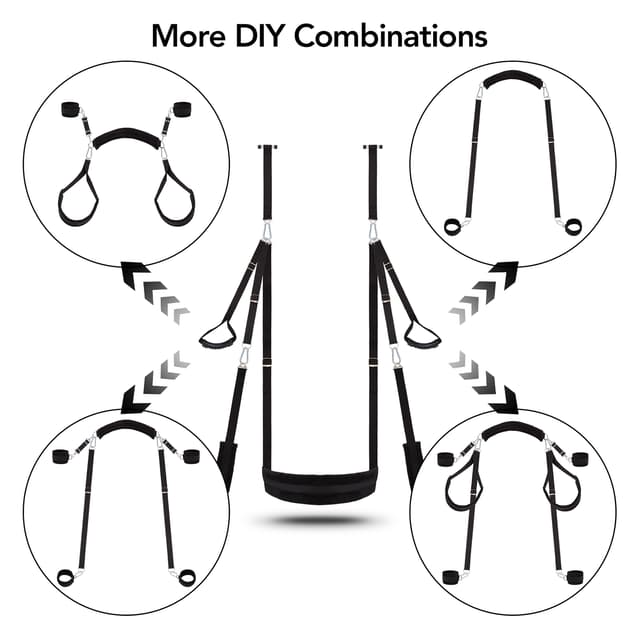 Creative Unlimited - Cushioned Handcuffs Hold 300 lbs Multi-Purpose Door Sex Swing