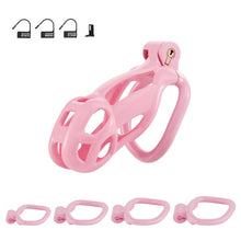 Load image into Gallery viewer, Pink Cobra - 3D Design Chastity Belt Disposable Lock with Four Rings