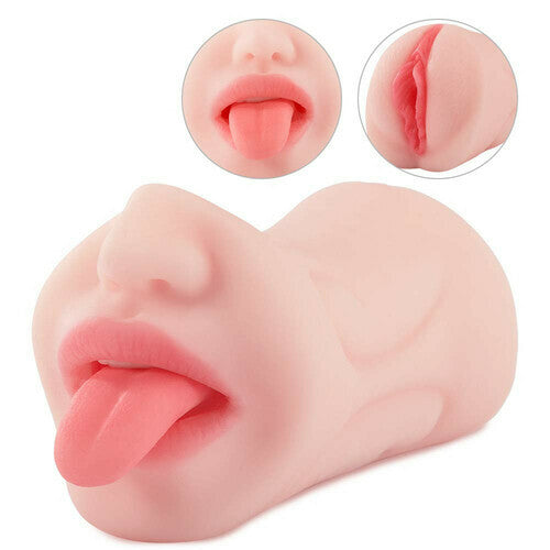 5.9 Inch Pocket Pussy Realistic Mouth with 3D Teeth and Tongue