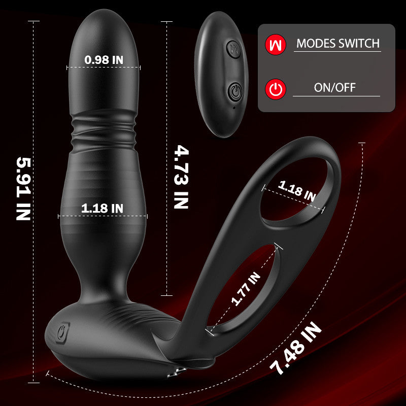 Thrusting Vibrating 4 Erogenous Zones Massagers and Stimulators