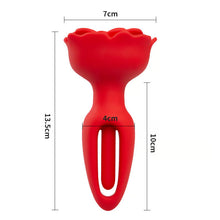 Load image into Gallery viewer, Rose 10 Flapping &amp; Vibrating Anal Vibrator with Rugosa Base