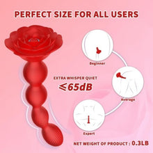 Load image into Gallery viewer, 10 Vibrations and 360° Twisting Silicone Anal Beads