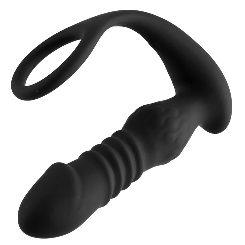 10 Thrusting Vibrating Prostate Massager with Cock Ring and Remote Control