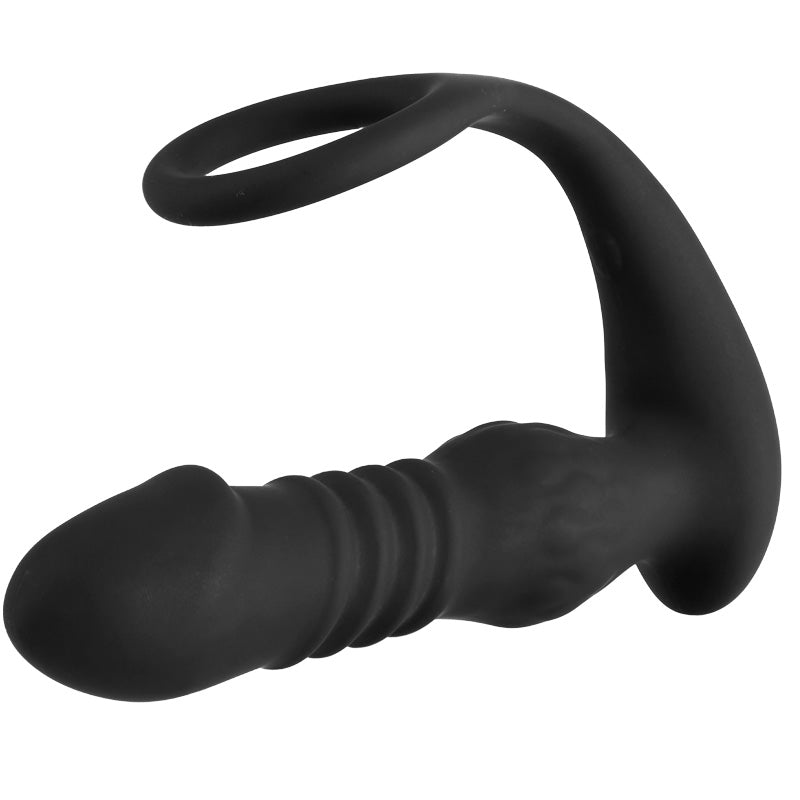 10 Thrusting Vibrating Prostate Massager with Cock Ring and Remote Control