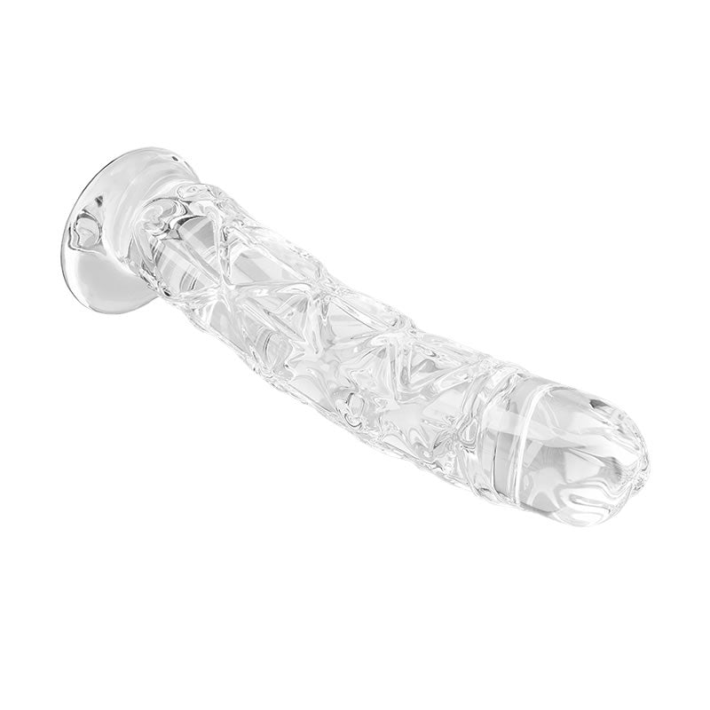 Transparent Silicone Dildo with Raised Texture 5.9 Inch