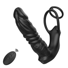 Load image into Gallery viewer, Bluetooth App Control 9 Vibrating Thrusting Dual Ring Prostate Massager