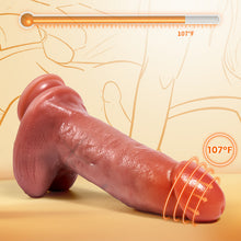 Load image into Gallery viewer, Thick Thrusting Vibrating Heating Realistic Dildo with Strong Suction Cup and Remote Control