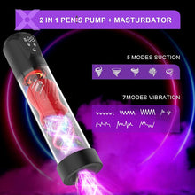 Load image into Gallery viewer, Alexander 7 Vibrating &amp; 5 Sucking Penis Pump Vacuum Suction Male Penis Extender