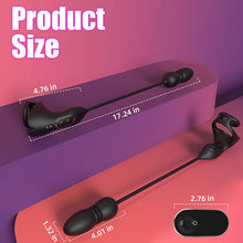 Load image into Gallery viewer, 9 Thrusting &amp; Vibrating Prostate Massager with Dual Cocking Rings Testicular Stimulator