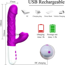 Load image into Gallery viewer, Thrusting Sucking Rabbit Vibrator G Spot Vibrator