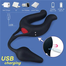 Load image into Gallery viewer, Remote Control Cock Ring With Anal Stimulation