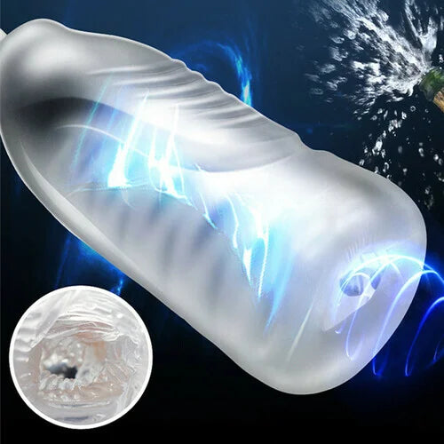 Suction Vibration Electric Blowjob Masturbator Cup