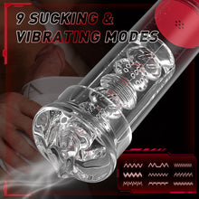 Load image into Gallery viewer, S-HANDE 9 Vibrating 9 Sucking Transparent Penis Enlargement Pump