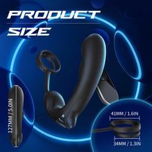 Load image into Gallery viewer, 9 Speed Vibrating Prostate Massager Delayed Ejaculation Ring Anal Plug Vibrator With Remote Control