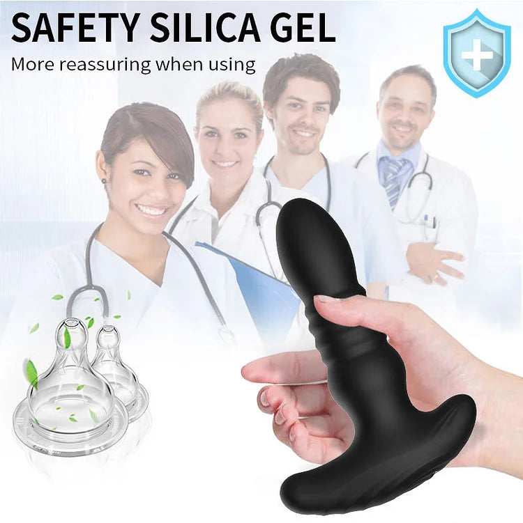 Wireless Remote Telescopic Vibrating Butt Plug Anal Sex Toys Prostate Massager