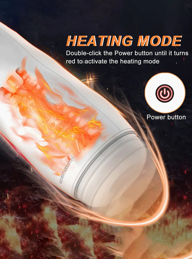 Male Masturbator Vibration Suction Heating Base Easy Warm & Dry