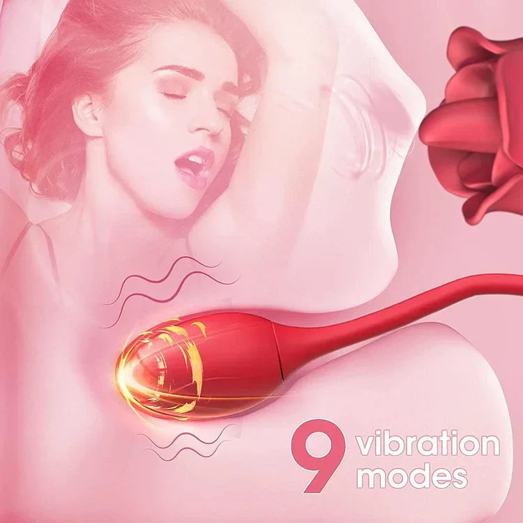 Rose Clit Licking Toy With Egg Vibrator