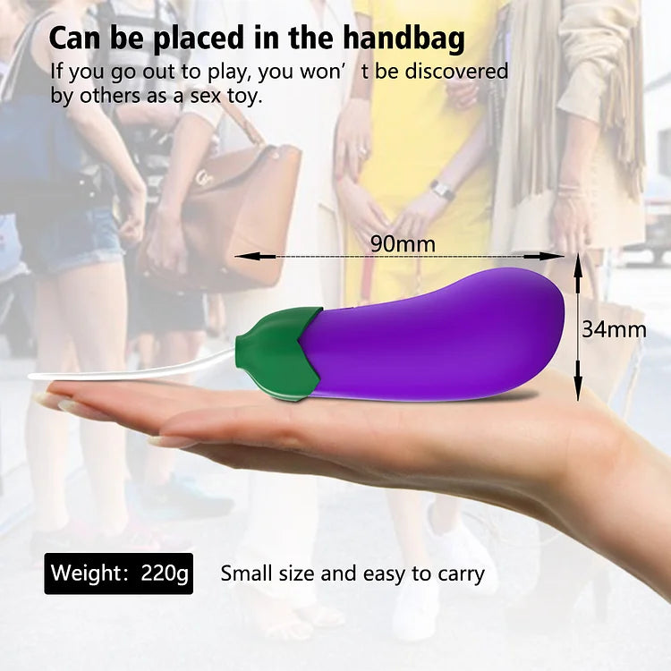 Wireless Eggplant Bullet Vibrator Love Eggs with 10 Vibration Modes