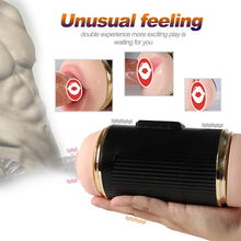 Load image into Gallery viewer, Double-headed aircraft cup fully automatic men&#39;s masturbation device mouth and vagina double acupoint famous device penis exercise adult sex toys