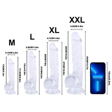 Load image into Gallery viewer, Realistic Transparent Dildo With Sucker