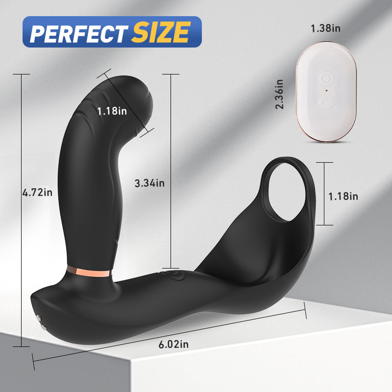 Wild Bill 7 Vibrating 7 Pulsating Balls Cock Ring Prostate Anal Massager