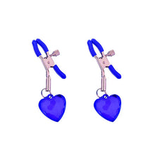 Load image into Gallery viewer, Heart-shaped Crystal Pendant Nipple Clip