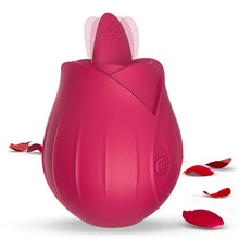 Load image into Gallery viewer, Rose Clitoral Vibrator With A Tongue For Women