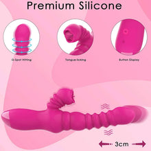 Load image into Gallery viewer, Thrusting Rabbit Vibrator for Tongue Licking Rotating Dildo with 7 Vibration and 3 Telescopic Modes, Bunny Personal Sex Toys for Women Couples