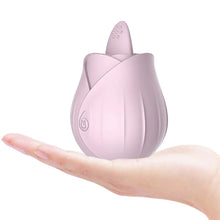 Load image into Gallery viewer, Rose Clitoral Vibrator With A Tongue For Women