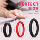 1.5-Inch Premium Stretchy Longer Harder Stronger Erection Cock Ring Set