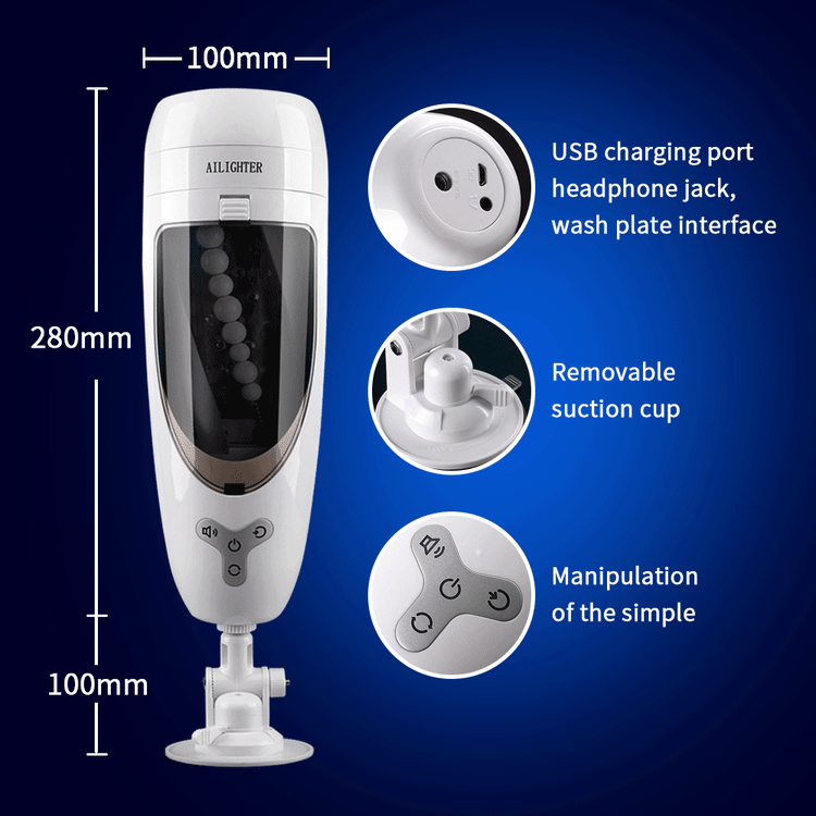 Ailight Juicer Rotary Sucking Aircraft Cup Charging Fully Automatic Telescopic Masturbation Cup For Men