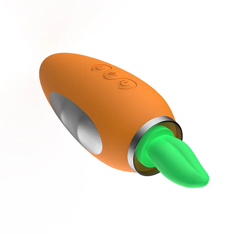 Carrot Vibrator Female Masturbator Vibration Av Automatic Heating Sucking Tongue Licker Pluggable