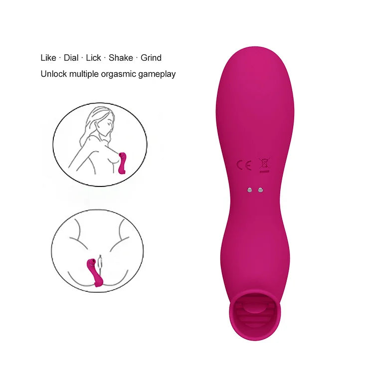 Clitoral Sucking & Licking G Spot Vibrator for Double Stimulation, Clit Tongue Stimulator Vaginal Breast Nipple Massager